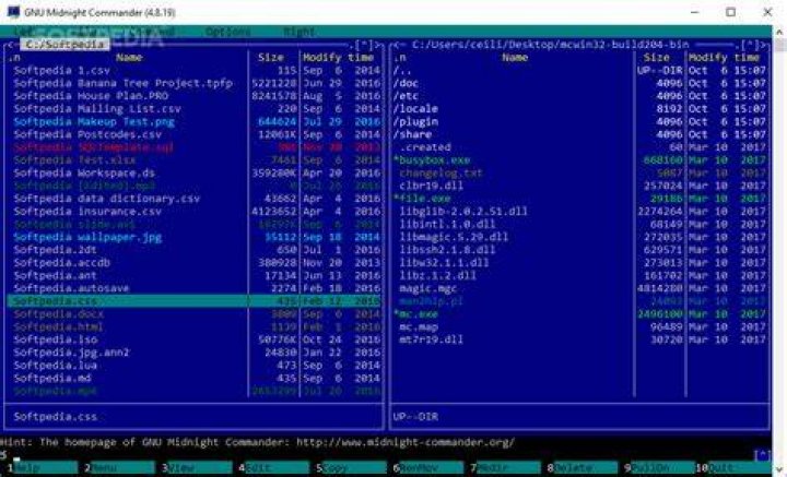 Midnight Commander on Windows