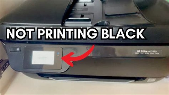 My printer is not printing black text