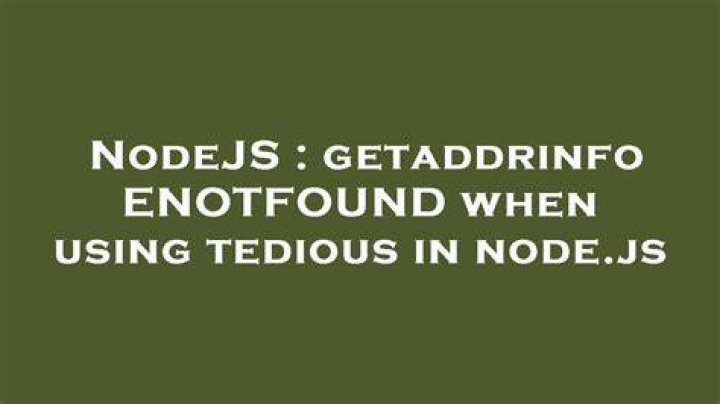 Node.js getaddrinfo ENOTFOUND