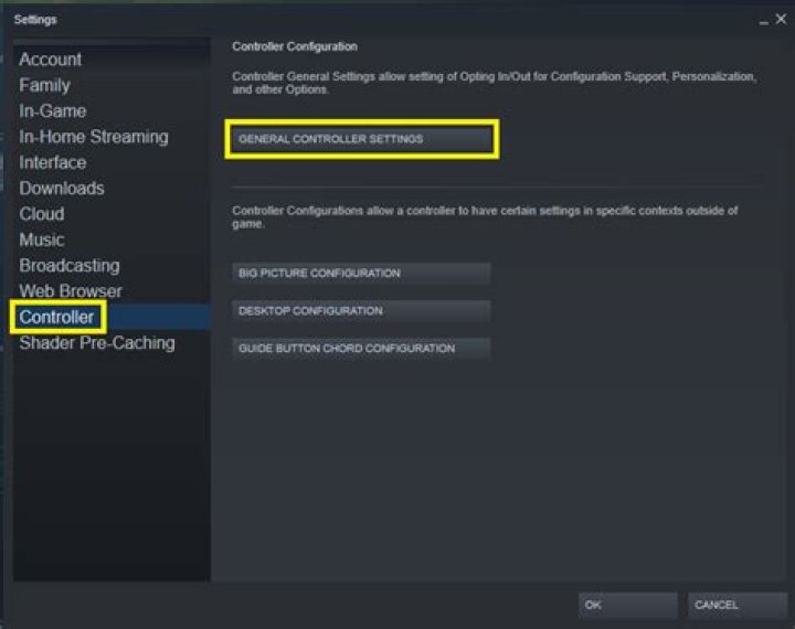 Picture of General Controller Settings