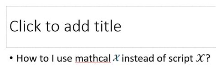 Power Point: How do I generate this character in mathcal?