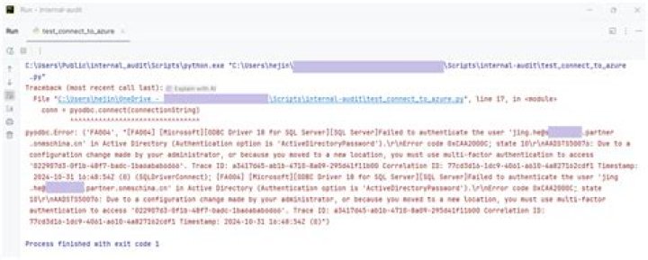 Pyodbc: Login Timeout Error