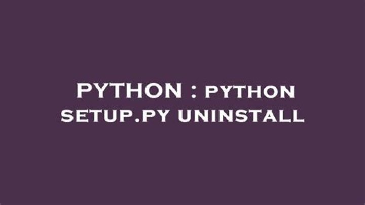 python setup.py uninstall