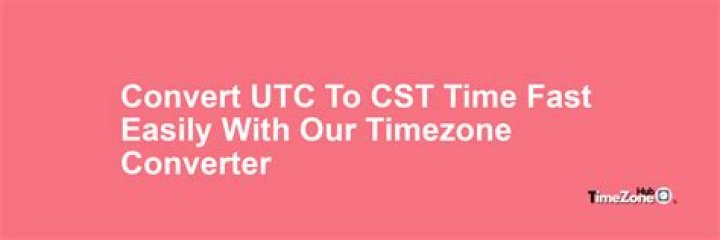Query to convert UTC to CST