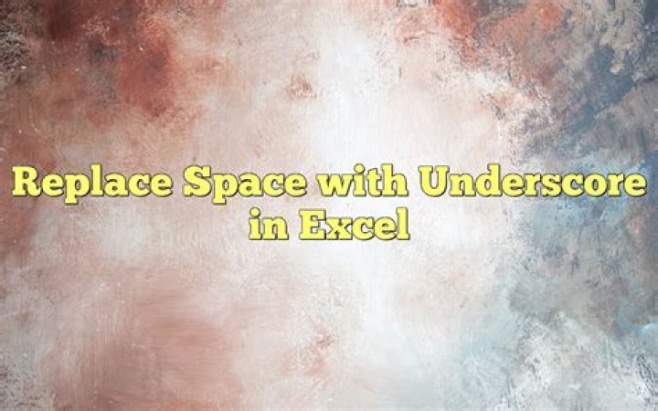 Replace space with underscore in table