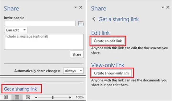 Right click get shareable link