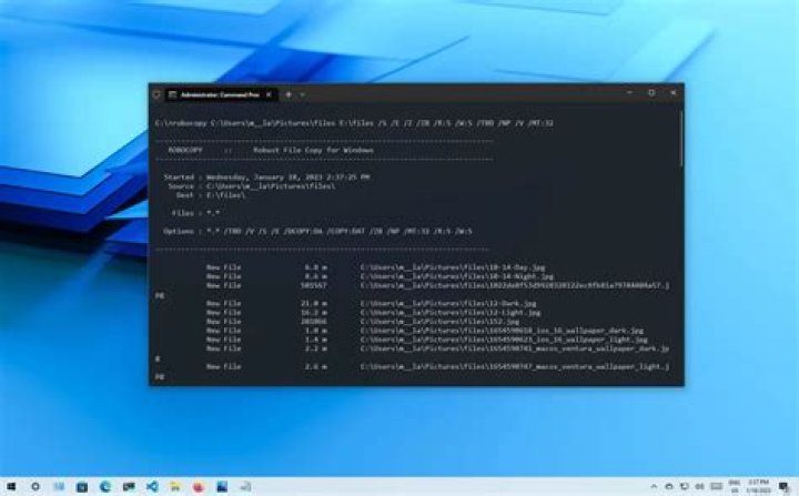 RoboCopy multithreading in Windows 10