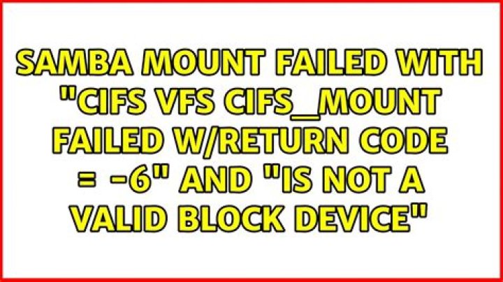 samba mount failed with 