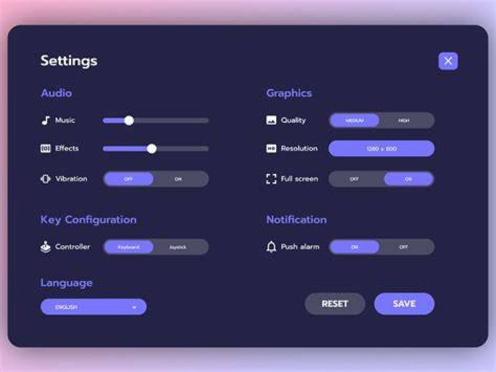 settings ui