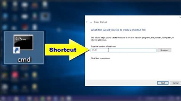 Shortcut for desktop in cmd