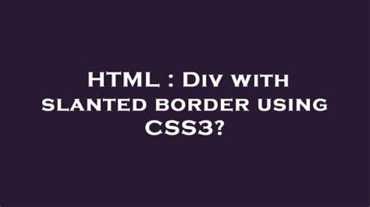 Slanted border using CSS [duplicate]