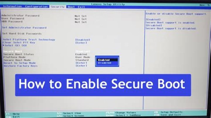 [Solved]How can I enable secure boot on my laptop