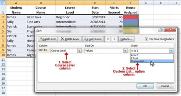 Sort Dialog