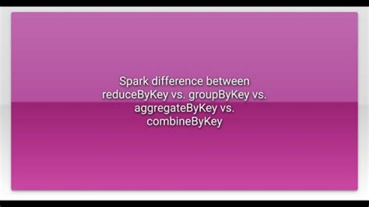 Spark difference between reduceByKey vs. groupByKey vs. aggregateByKey vs. combineByKey