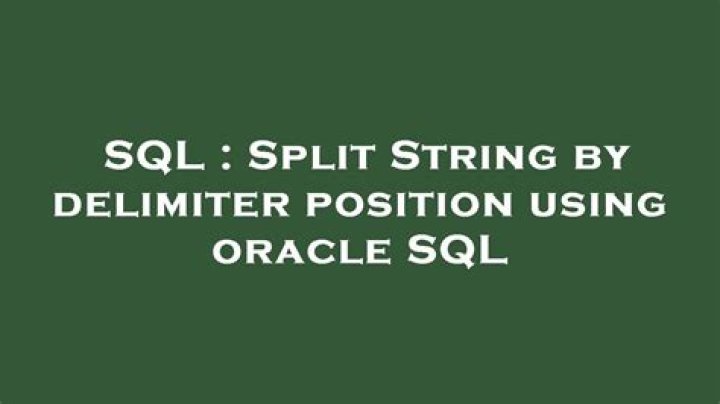 Split String by delimiter position using oracle SQL