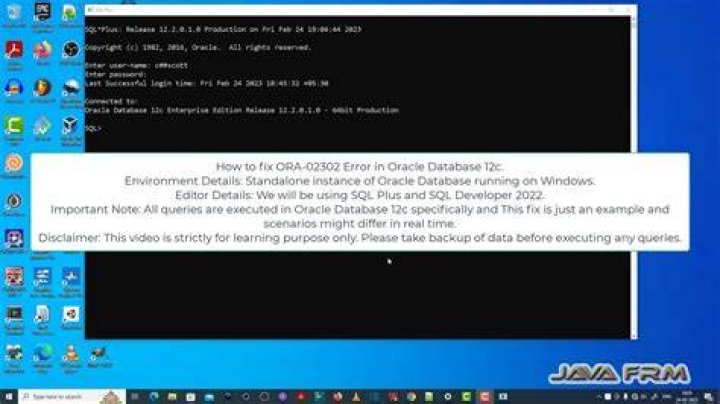 SQL Error: ORA-00922: missing or invalid option