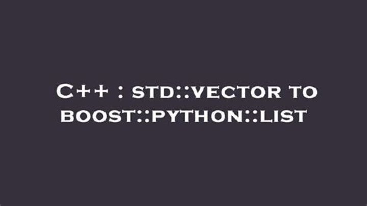 std::vector to boost::python::list