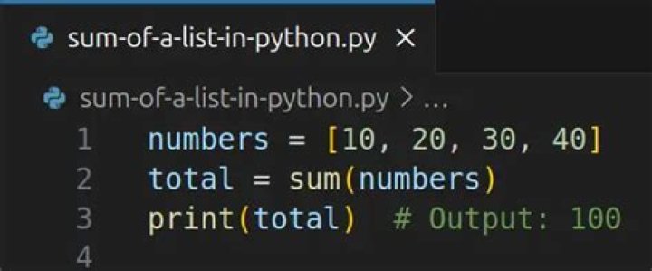 Sum a list of numbers in Python