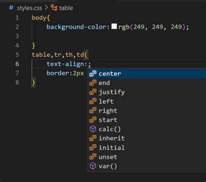 top align in html table?
