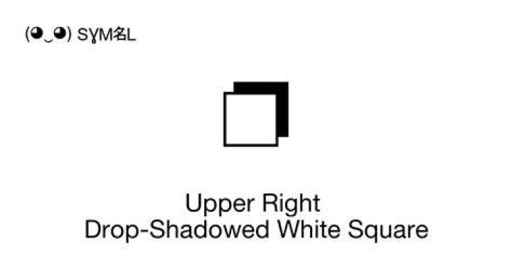Upper Right Drop-Shadowed White Square