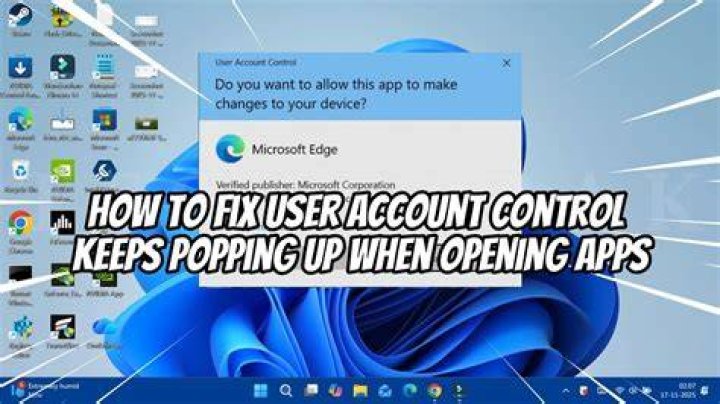 User Account Control Keeps Popping Up