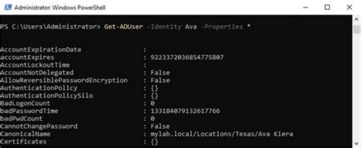 User Get-ADUser to list all properties and export to .csv