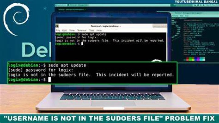 User not in the sudoers file. This incident will be reported