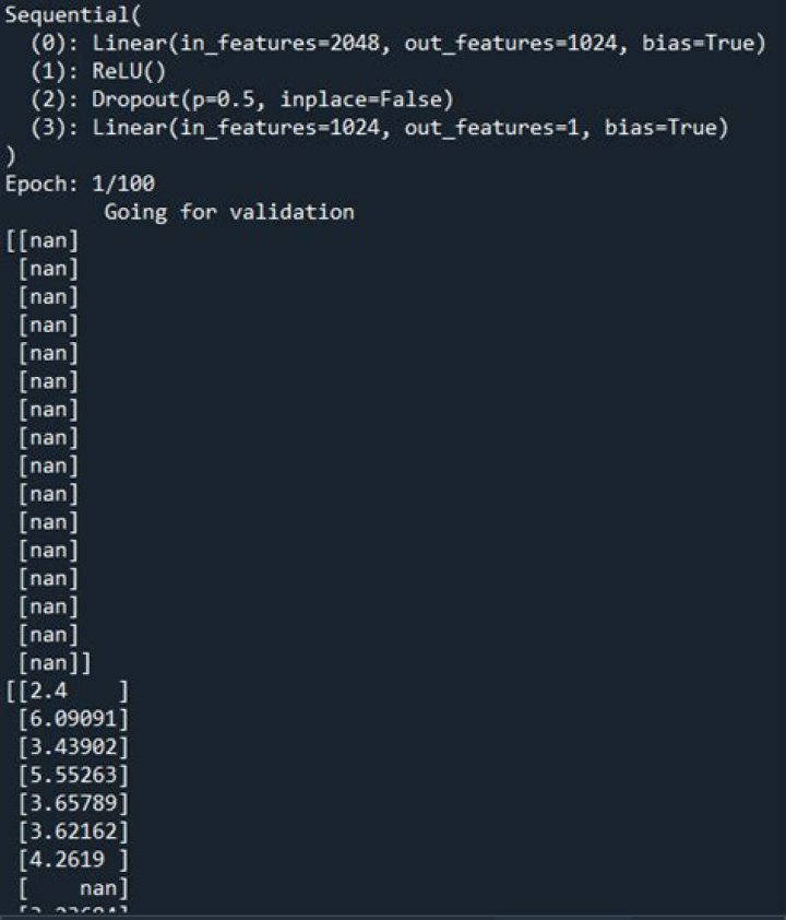 ValueError: array split does not result in an equal division, during training model