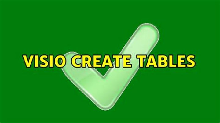 Visio: Create tables