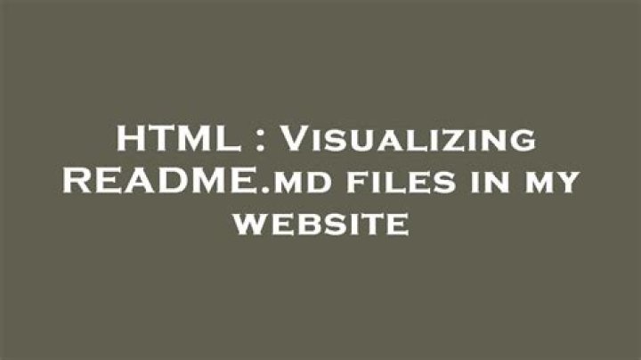 Visualizing README.md files in my website