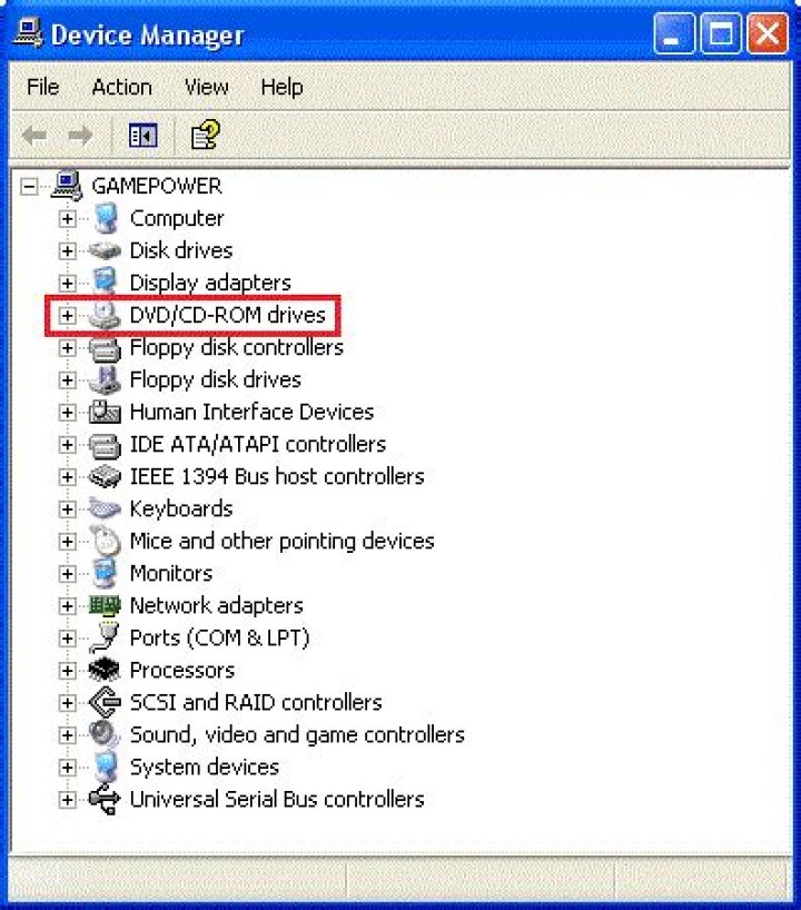 Where to find CD/DVD driver inside Device manager?