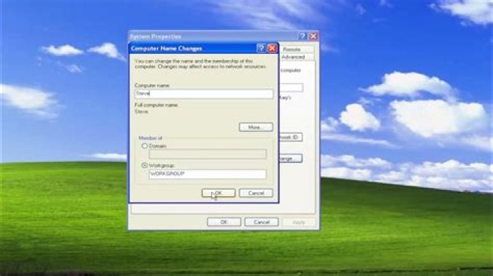 Win XP Computer name change