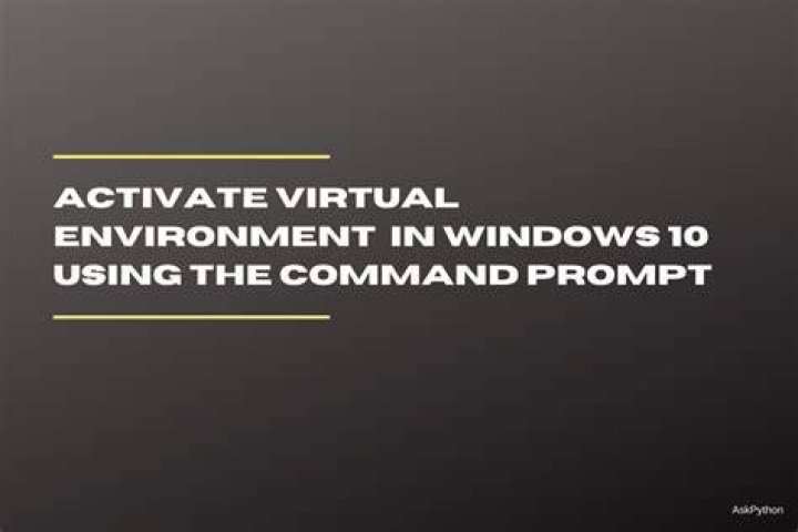 Windows 10 Virtual Environment directories 
