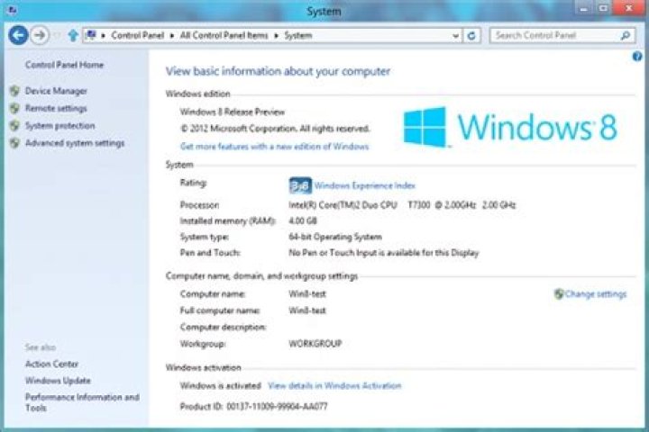 Windows 8 - System Information