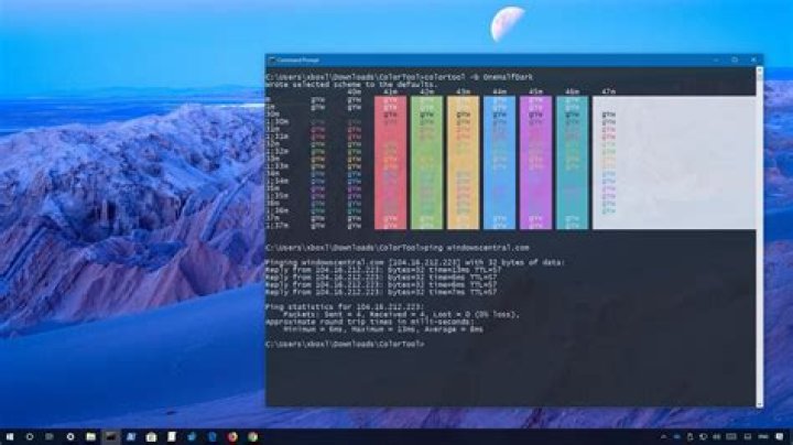 Windows cmd appearance properties