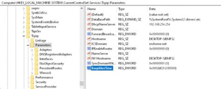 Windows TCP timeout